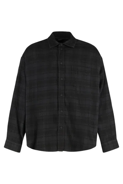 Balenciaga Cotton Poplin Shirt In Gray