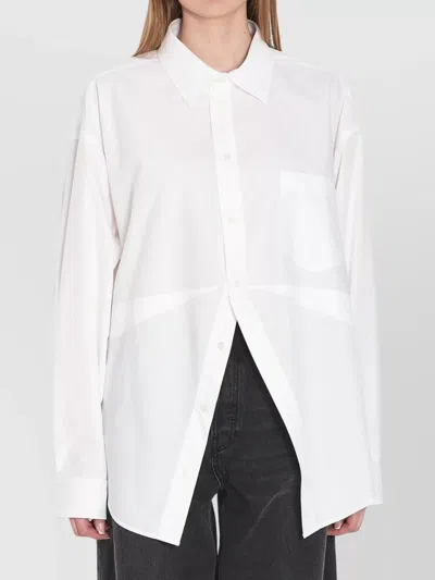 BALENCIAGA COTTON POPLIN SHIRT WAIST DETAIL