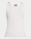 Balenciaga White Sleeveless Tank Top