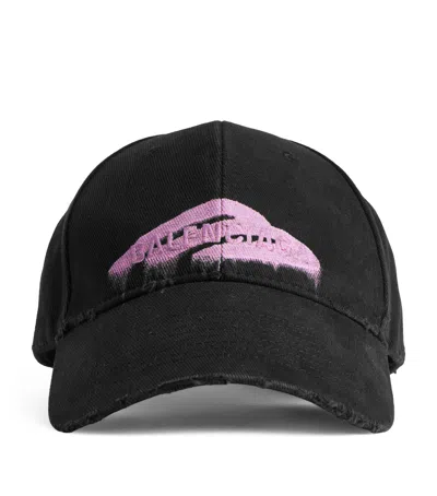 Balenciaga Cotton Sacré Cœur Cap In Black