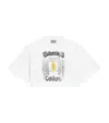 Balenciaga Cotton Salon De Couture Cropped T-shirt In White