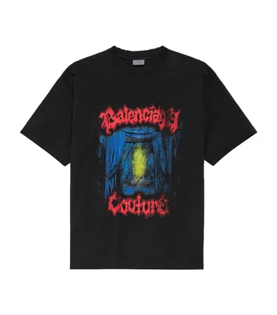 Balenciaga Cotton Salon De Couture Gothic T-shirt In Multi