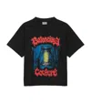 Balenciaga Medium Fit Graphic Crew Neck T Shirt In Black