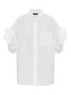 Balenciaga Camicia In Popeline Bianco Donna In White