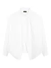 Balenciaga Asymmetrical White Cotton Shirt In White