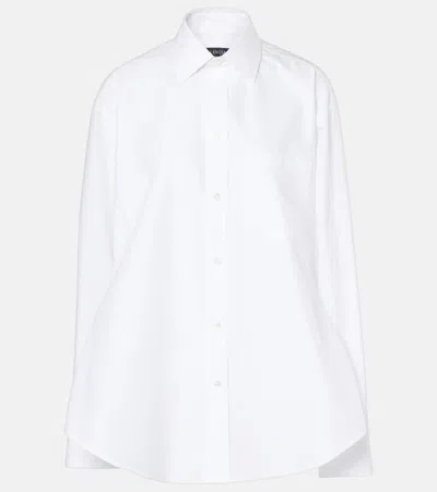 Balenciaga Collar Curved Hem Oversized Fit In White