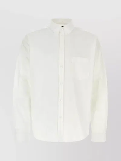 Balenciaga Cotton Shirt With Button-down Collar And Pocket