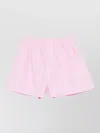 Balenciaga Pink And White Striped Cotton Boxer Shorts In Pink