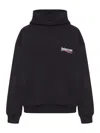 Balenciaga Logoed Hoodie In Black