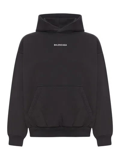 Balenciaga Logo-print Hoodie In Multi