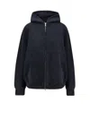 Balenciaga Flipped Uni Zip Sweatshirt In Blue