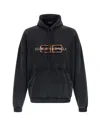 Balenciaga Hooded Sweatshirt Featuring Kangaroo Pocket In Black