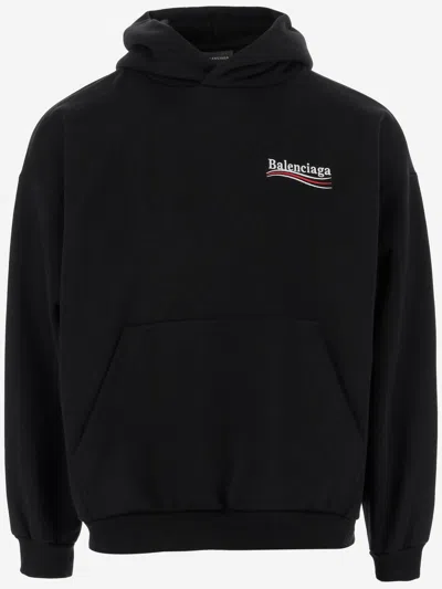 Balenciaga Medium Fit Hoodie In Black