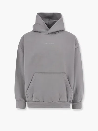 Balenciaga Cotton Sweatshirt With Printed Logo In Multi