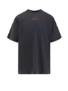 Balenciaga Logo Lettering Crewneck T-shirt In Black