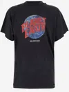 Balenciaga Planet Earth Oversized T-shirt In Black