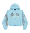 Balenciaga Cotton Tacky Tattoo Zip-up Hoodie In Navy