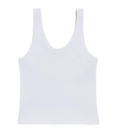 Balenciaga Cotton Tank Top In White