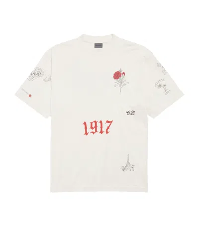 Balenciaga Cotton Tattoo T-shirt In White