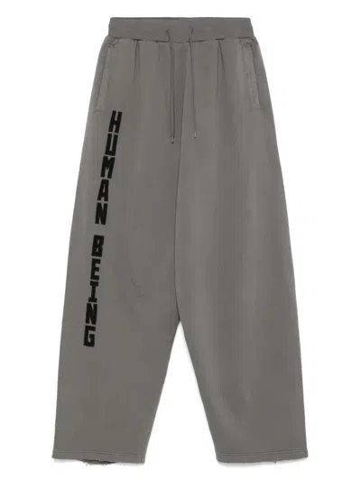Balenciaga Cotton Track Pants In Grey