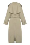 Balenciaga Cotton Trench Coat In Green