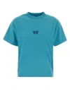 Balenciaga Logo T-shirt With Classic Graphic Design In Blue