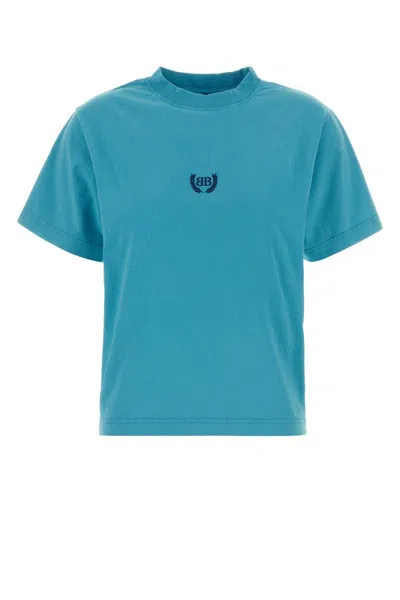 BALENCIAGA BALENCIAGA COTTON T-SHIRT WITH EMBROIDERED LOGO