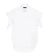 Balenciaga Pocketed Short Sleeve Shirt With Curved Hem In White