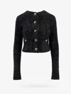 Balenciaga Crop Bouclé Cardigan