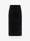 Balenciaga Black Tweed Midi Skirt