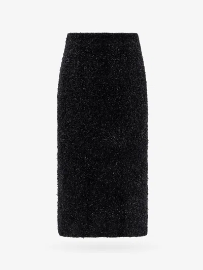 BALENCIAGA COTTON TWEED KNITTED  MIDI SKIRT