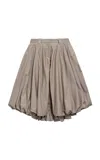Balenciaga Cotton Twill Balloon Shorts In Gray