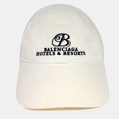 Pre-owned Balenciaga Cotton White Cap