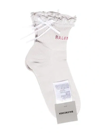 Pre-owned Balenciaga Cotton-blend Socks W/tags In Purple