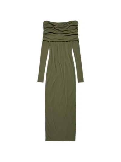 Balenciaga Crafted From A Semi-transparent Cotton Jersey Blend In A Military Green Hue, This Sophist