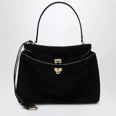 Balenciaga Crafted From Premium Black Suede And Smooth Calfskin, This Iconic  Rodeo Medium