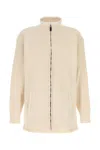 Balenciaga Cotton And Polyester Sweater With Front Pockets In Neutral