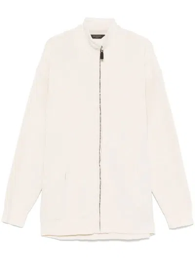 Balenciaga Cream Cotton And Polyester Sweater In Pattern