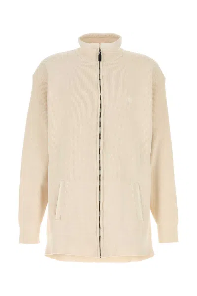 BALENCIAGA CREAM COTTON AND POLYESTER SWEATER
