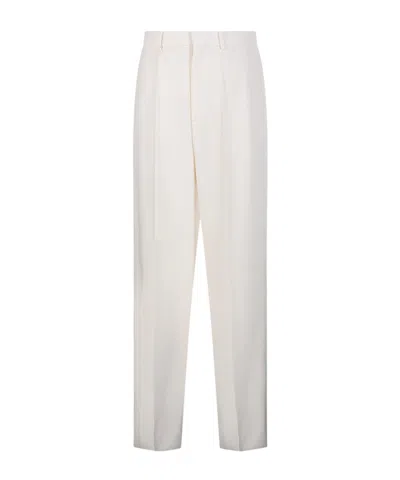 Balenciaga Casual Pants With Belt Loops In White