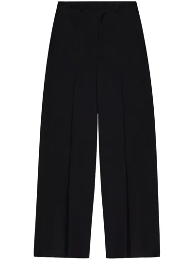 Balenciaga Creased Palazzo Pants In Black