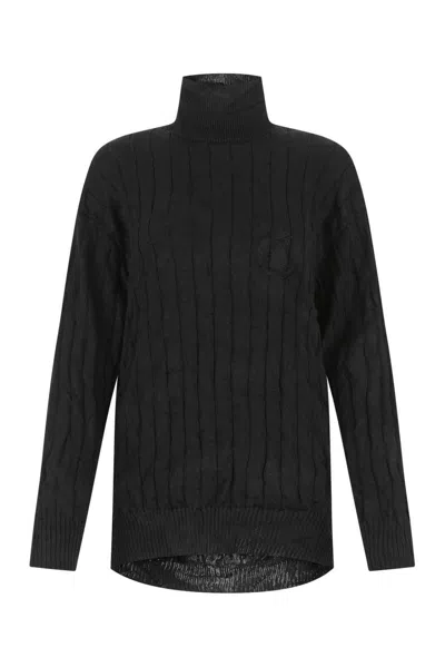 BALENCIAGA CREASED TURTLENECK KNIT JUMPER