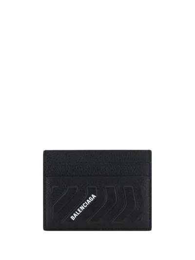Balenciaga Leather Credit Card Holder In Black