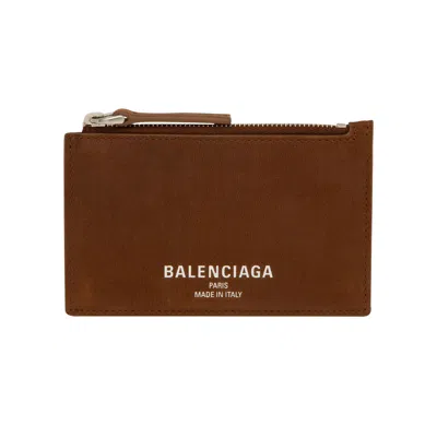 Pre-owned Balenciaga Credit Card Holder 'caramel' | Brown | Men's Size Onesize