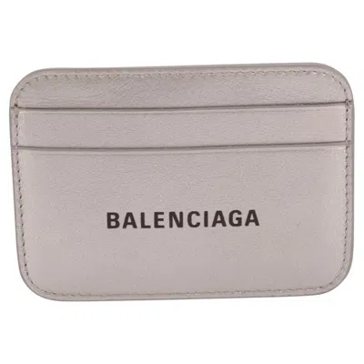 Pre-owned Balenciaga Credit Card Holder Silver Nib