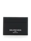 Balenciaga Credit Card Holder Genuine Grained Leather As In Black