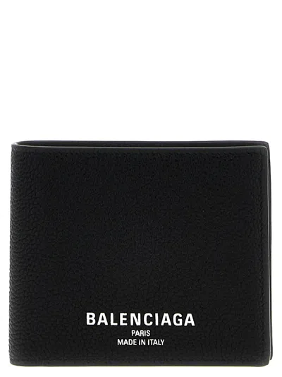 Balenciaga Bifold Logo Wallet In Black