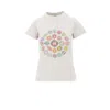 Balenciaga Women Graphic Logo Crew Neck T-shirt In White