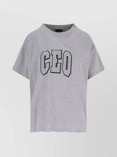 Balenciaga Crew Neck Graphic Print Short Sleeves