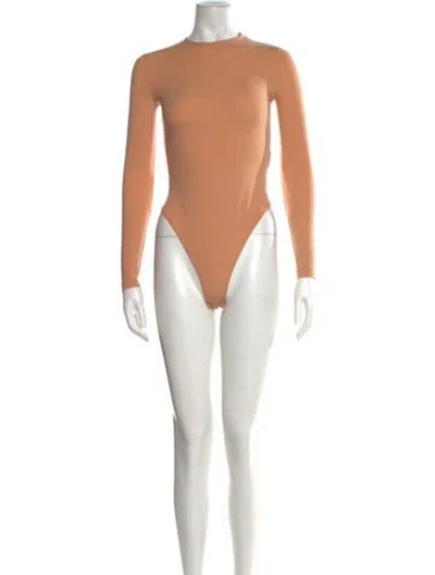 Pre-owned Balenciaga Crew Neck Long Sleeve Bodysuit In Neutral